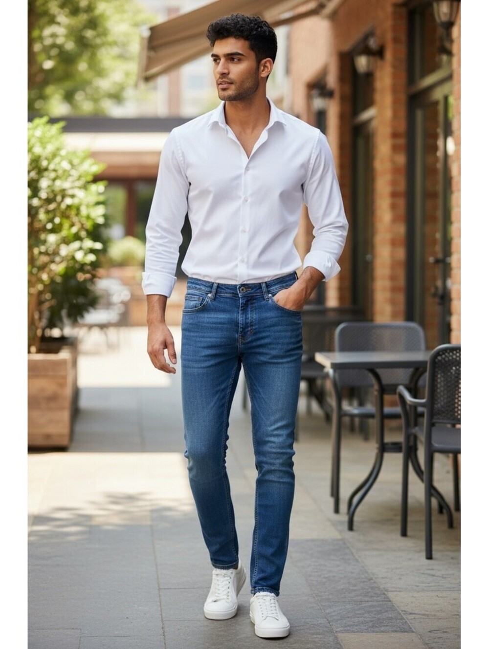 Mens Tahari Jeans, Sraight Leg, Sz W36 L34, Tall, Medium Wash, NWOT